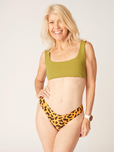 Modibodi Recycled Swimwear Brazilian Brief Animal|ModelName: Jane 10/S