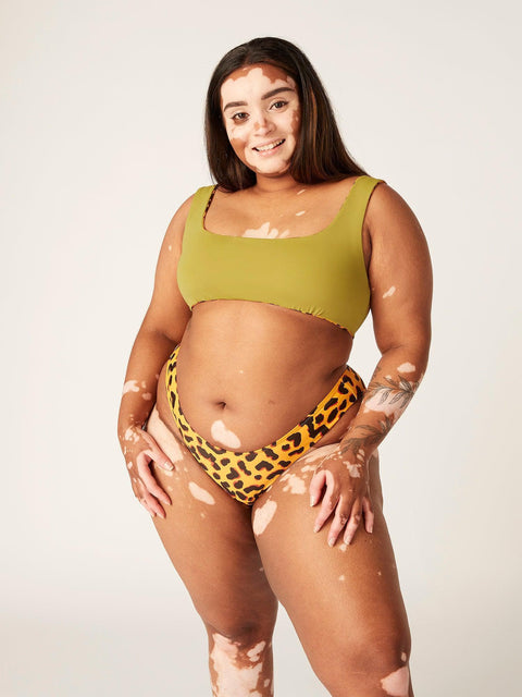 Modibodi Recycled Swimwear Brazilian Brief Animal|ModelName: Onella 16/XL