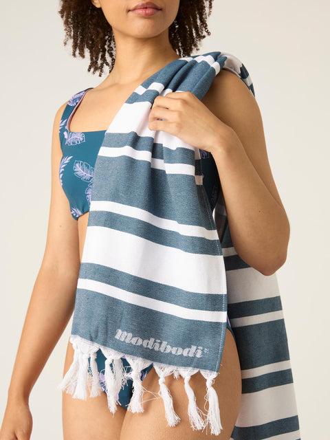 Organic Cotton Beach Towel Midnight Blue|ModelName: Beach Towel