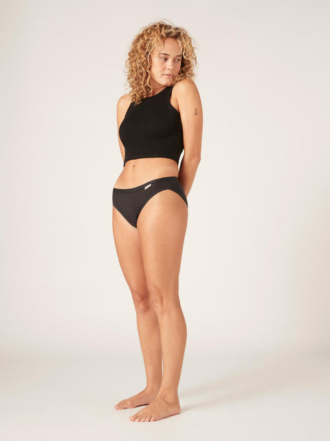 Biodegradable Bikini Moderate-Heavy Black |ModelName: Poppy 10/S