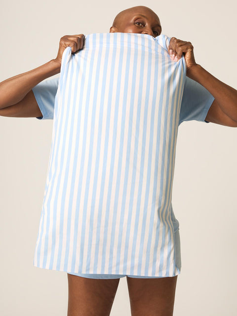 ModiCool™ Pillowcase Cashmere Blue Stripe|ModelName: Pillow Case 