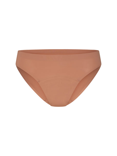 Modibodi Recycled Seamfree Bikini Cinnamon Moderate-Heavy |ModelName:Tamera 10/S