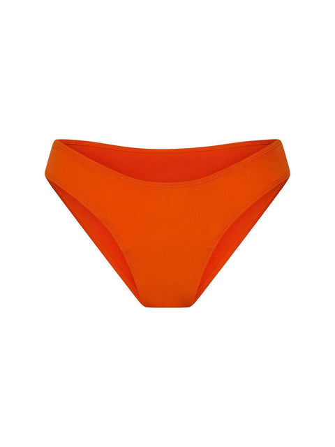Modibodi Recycled Swimwear Brazilian Brief Sunset Orange|ModelName: Onella 16/XL