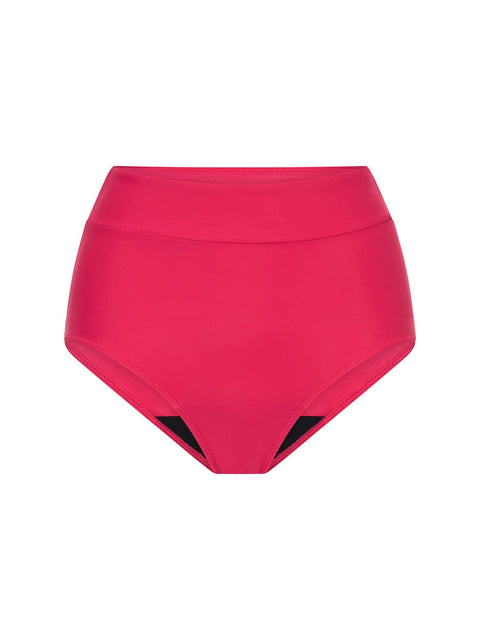 Swimwear Recycled Hi Waist Bikini Brief Light-Moderate Panther Pink |ModelName: Amy 10/S