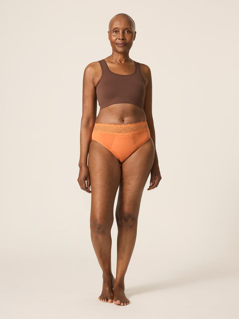 Sensual Hi-Waist Bikini Maxi Citrus Orange |ModelName: Pauline 10/S