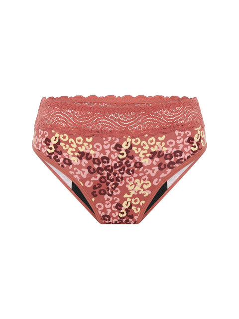 Sensual Hi Waist Bikini Heavy-Overnight Abstract Pink |ModelName: Bailey 16/XL