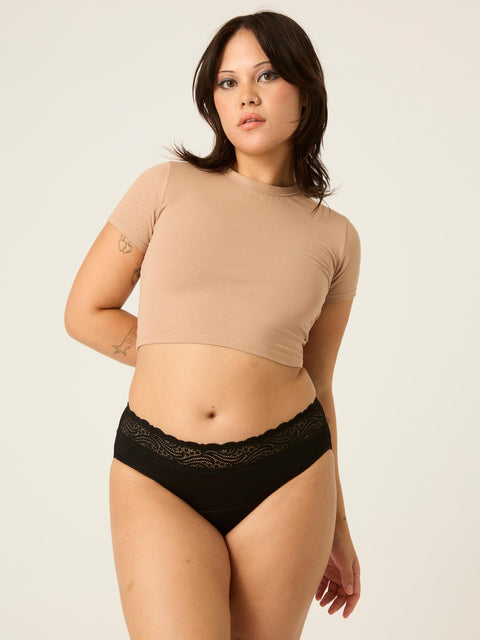 Sensual Hi-Waist Bikini Moderate-Heavy Black |ModelName: Calmell 12/M