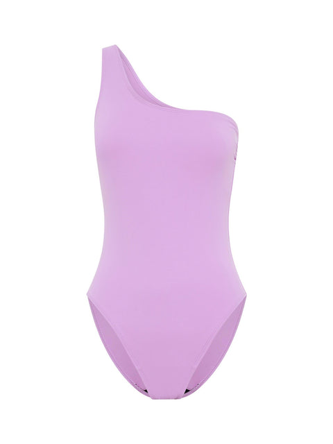 Modibodi Swimwear One Shoulder One Piece Lavender Light-Moderate |ModelName: Gabby 16/XL